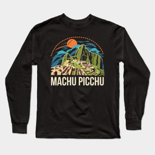 Machu Picchu Retro Inca Long Sleeve T-Shirt